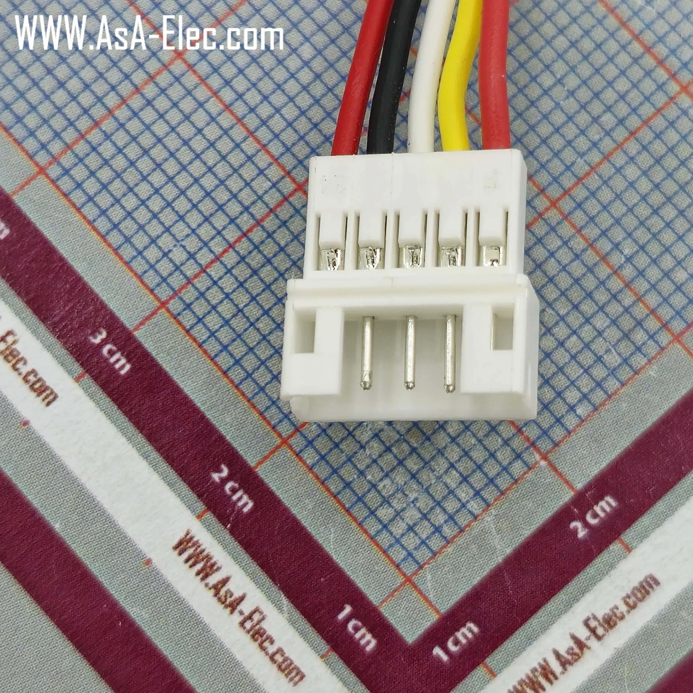 کانکتور مینیاتوری 5 پین نر بین راهی  سیمدار PH 2.00 mm